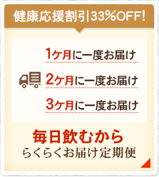 健康応援割引33％OFF！ 毎日飲むかららくらくお届け定期便