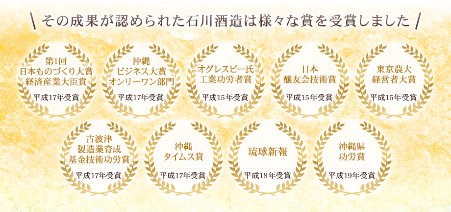 その成果が認められた石川酒造は様々な賞を受賞しました